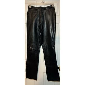 Maxima black leather pants. Women's size 8. Bootcut motorcycle